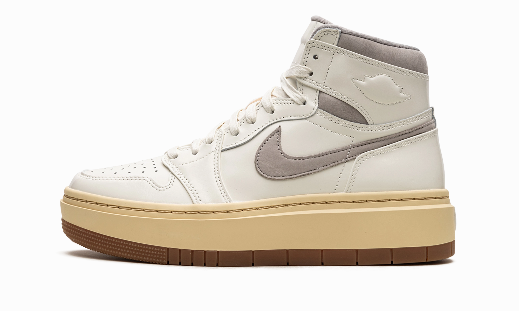 AIR JORDAN 1 ELEVATE HIGH SE WMNS "Sail/Pale Vanilla/Gum Medium Brown/College Grey" Layered silhouette All Day Wear