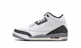 Quick lace Air Jordan 3 GS "Cement Grey"