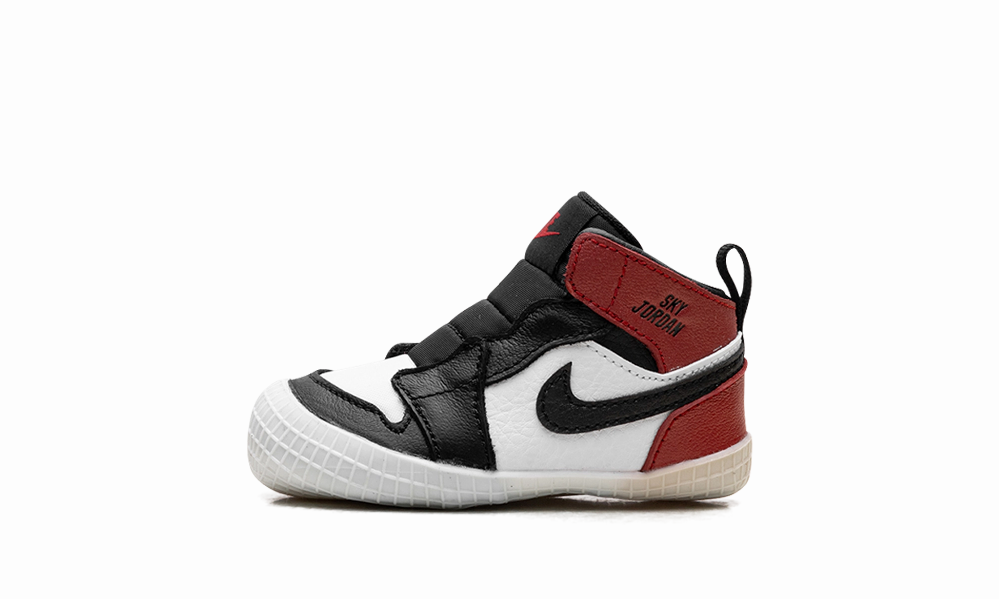 Performance Support Dynamic chic Air Jordan 1 Crib Bootie "Black Toe Reimagined"