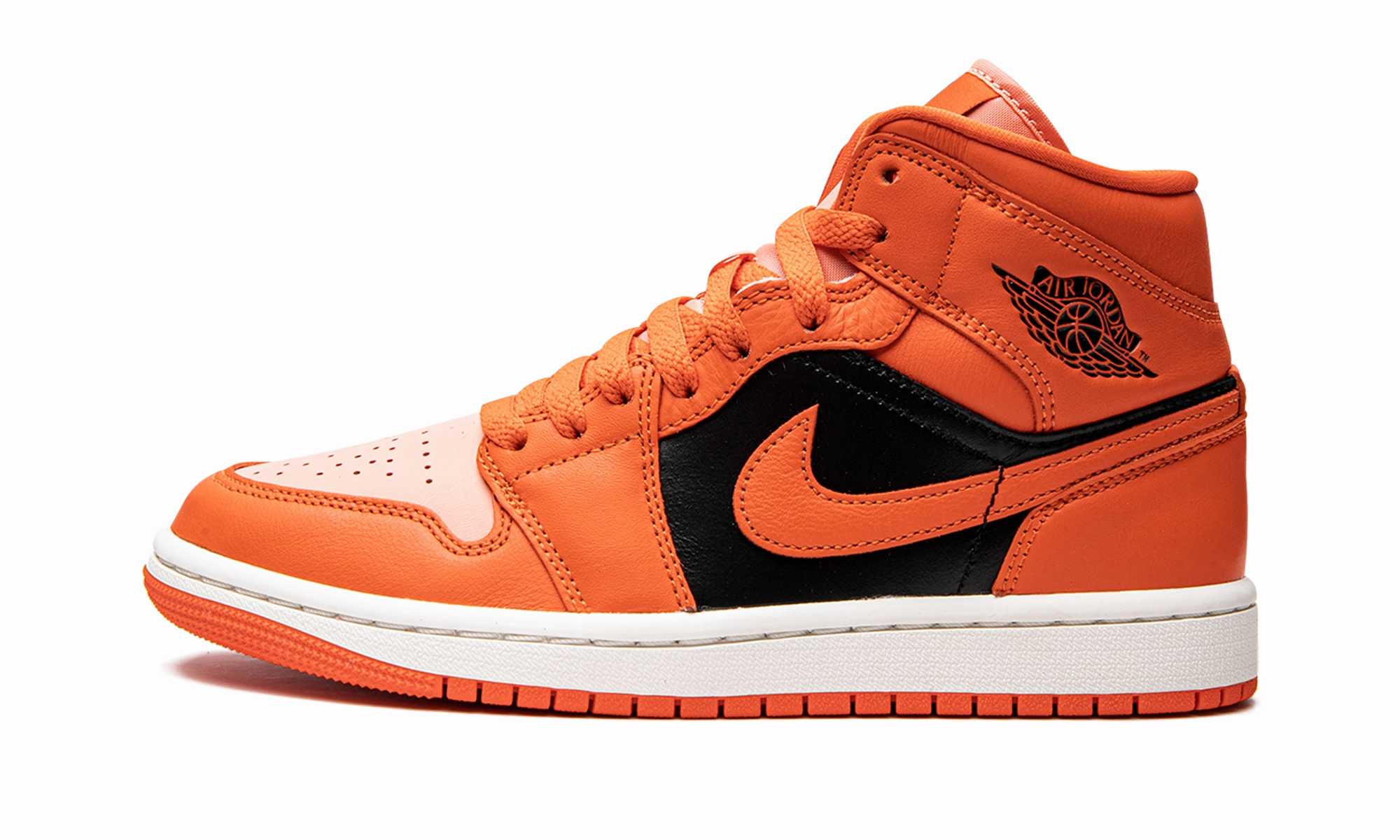AIR JORDAN 1 MID SE WMNS "Orange / Black" Slip Resistant Performance Support