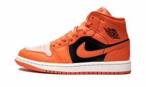 AIR JORDAN 1 MID SE WMNS "Orange / Black" Slip Resistant Performance Support