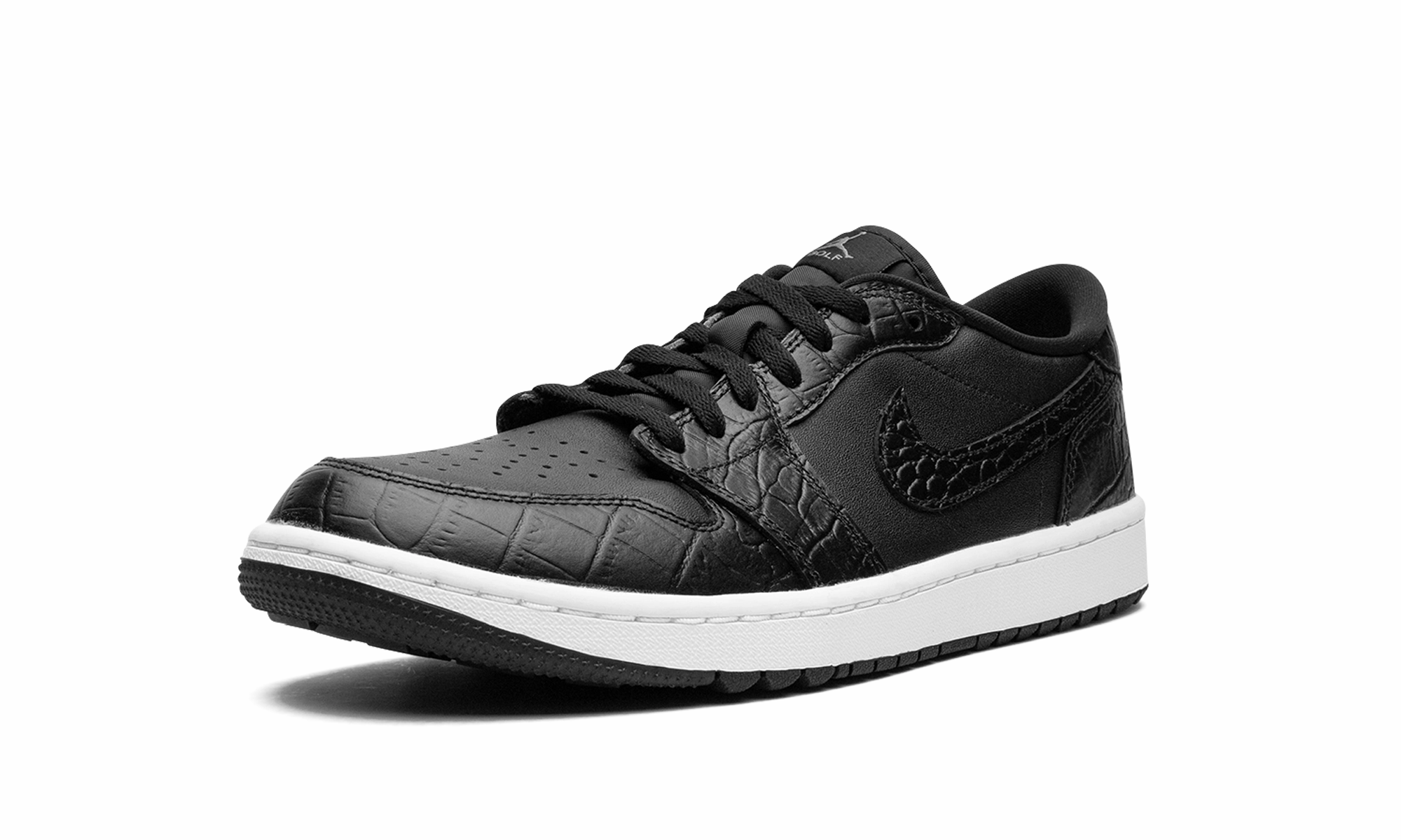 Lightweight Design Air Jordan 1 Golf Low "Black Croc"