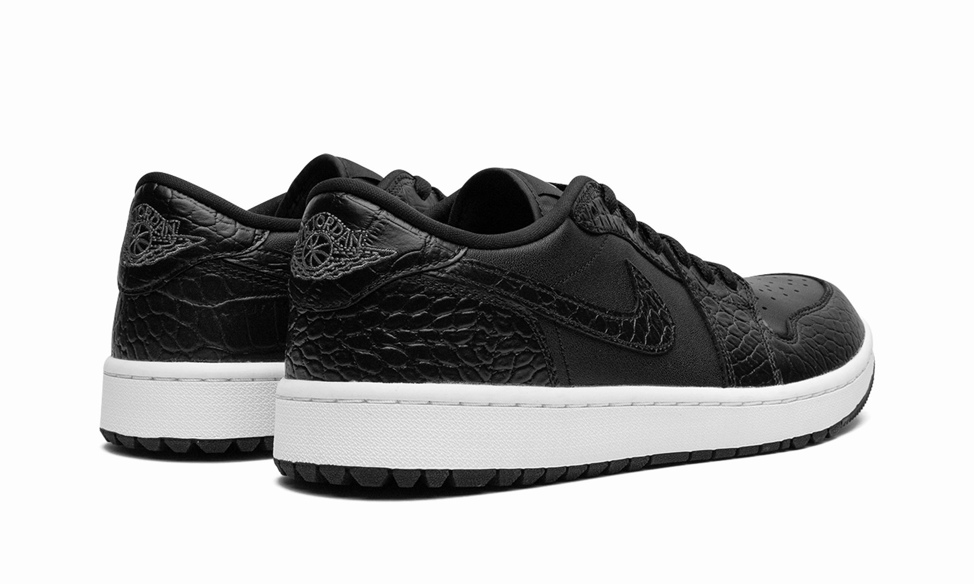 Full Coverage Air Jordan 1 Golf Low "Black Croc"