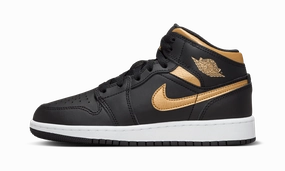 Plush Lining Air Jordan 1 Mid GS "black"