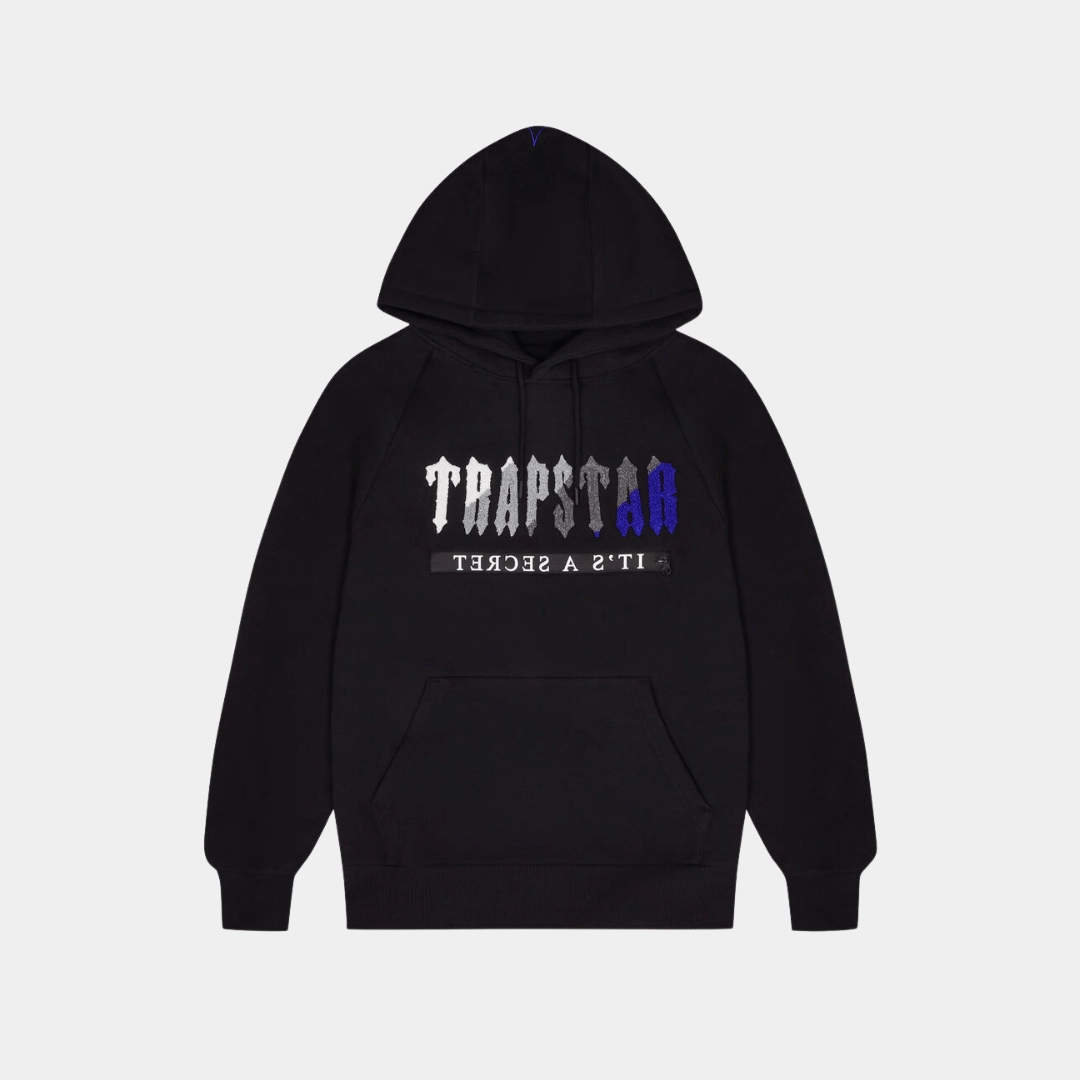 custom-fit Swift Step Trapstar Chenille Decoded 2.0 Hooded Tracksuit - Black/Dazzling Blue