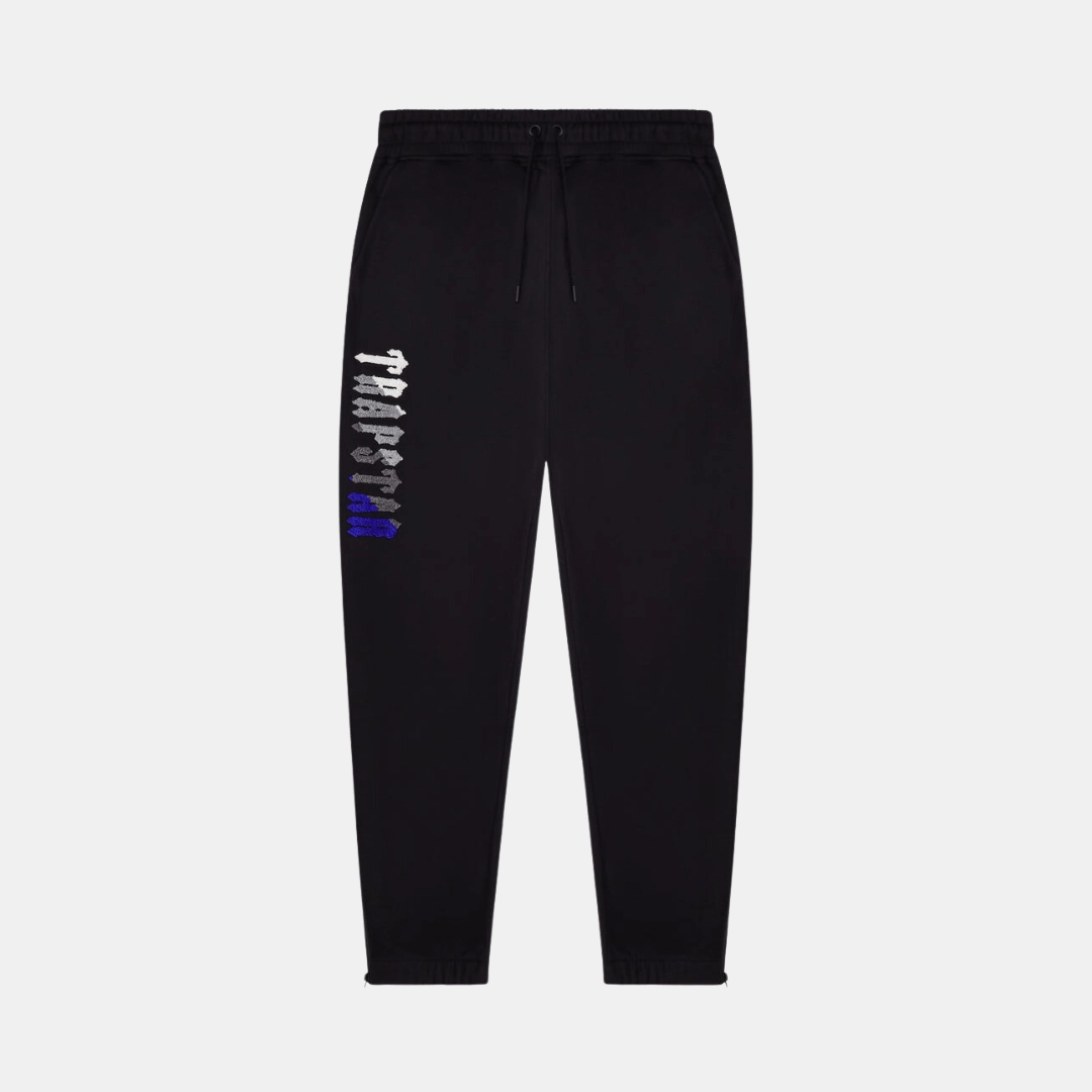 Sport Influence Trapstar Chenille Decoded 2.0 Hooded Tracksuit - Black/Dazzling Blue