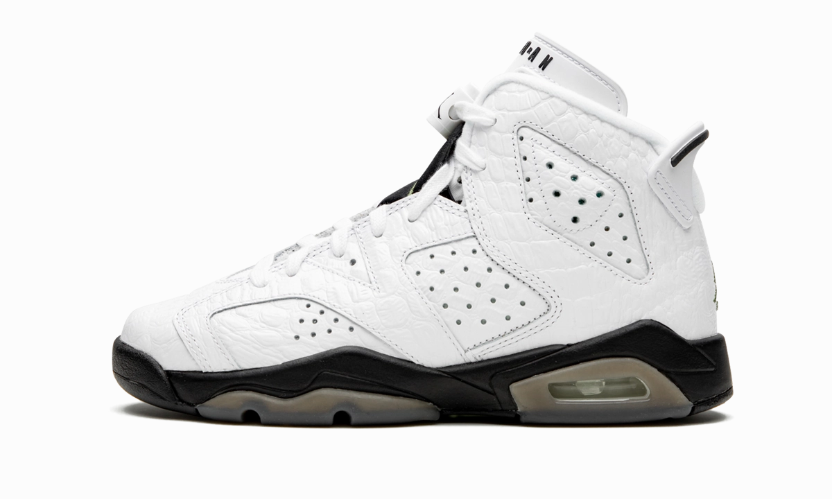 Air Jordan 6 Retro GS "Alligator" running in a crater area shoes