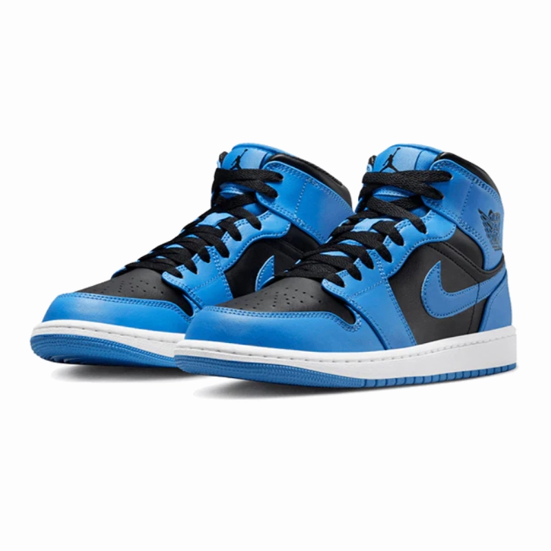 Air Jordan 1 Mid University Blue Black Value for money deal tassel - decorated running gear
