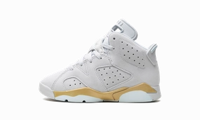 Air Jordan 6 PS "Pearl" supportive fabric shoes short - distance use