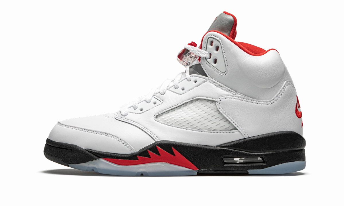 Air Jordan 5 Retro "Fire Red Silver Tongue 2020" sports footgear Anti Odor
