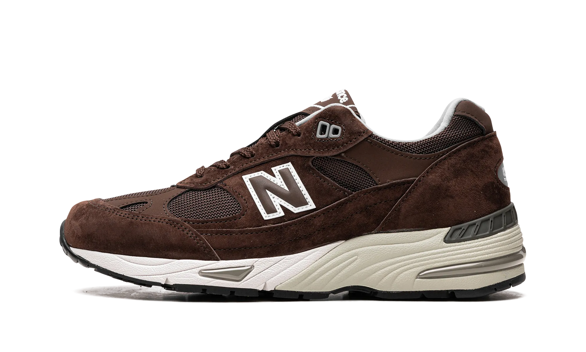 running for relaxation shock - absorbing shoes 991 "Made in UK - Mocha Brown"