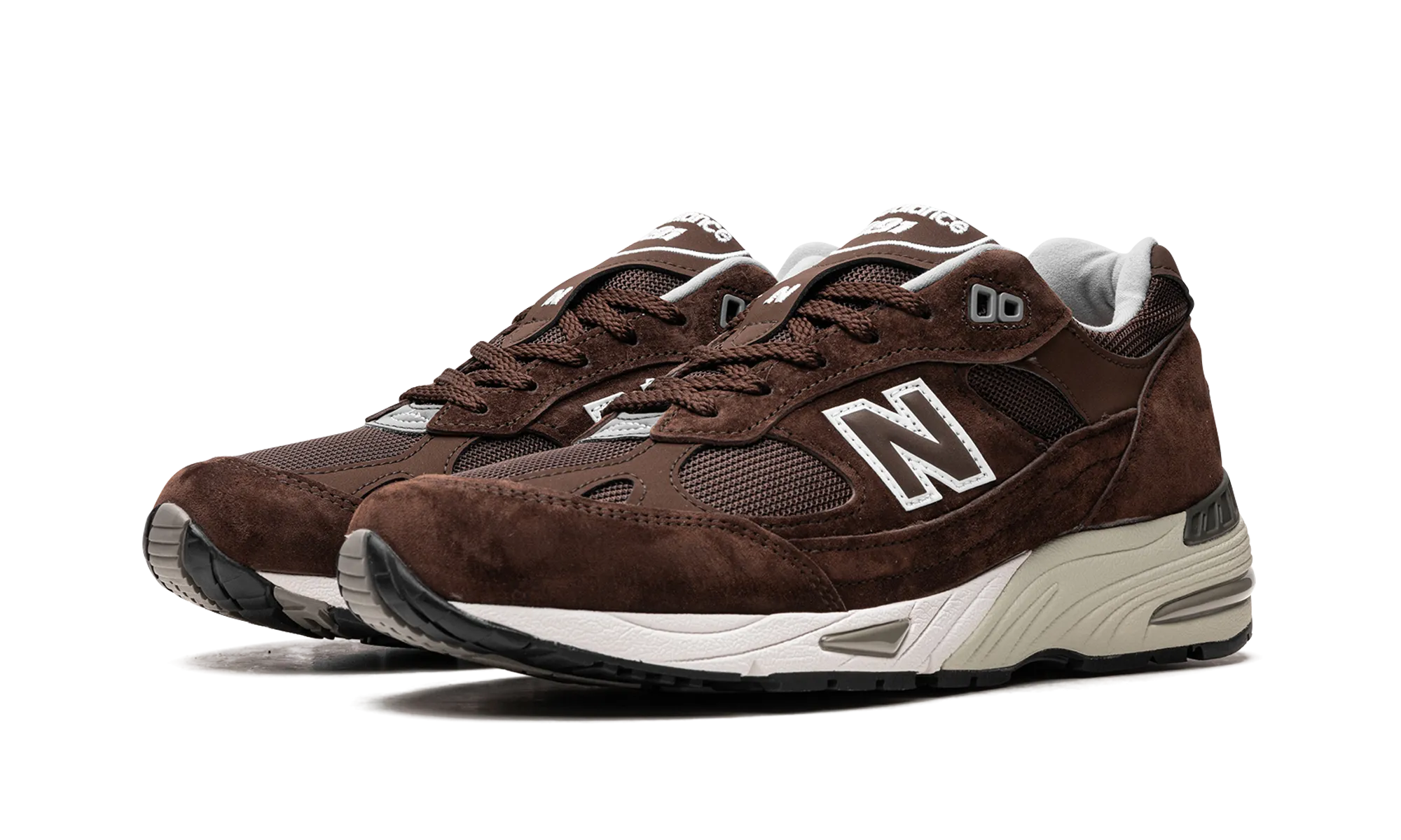 991 "Made in UK - Mocha Brown" Zero-gravity foam narrow - toe - box running shoes