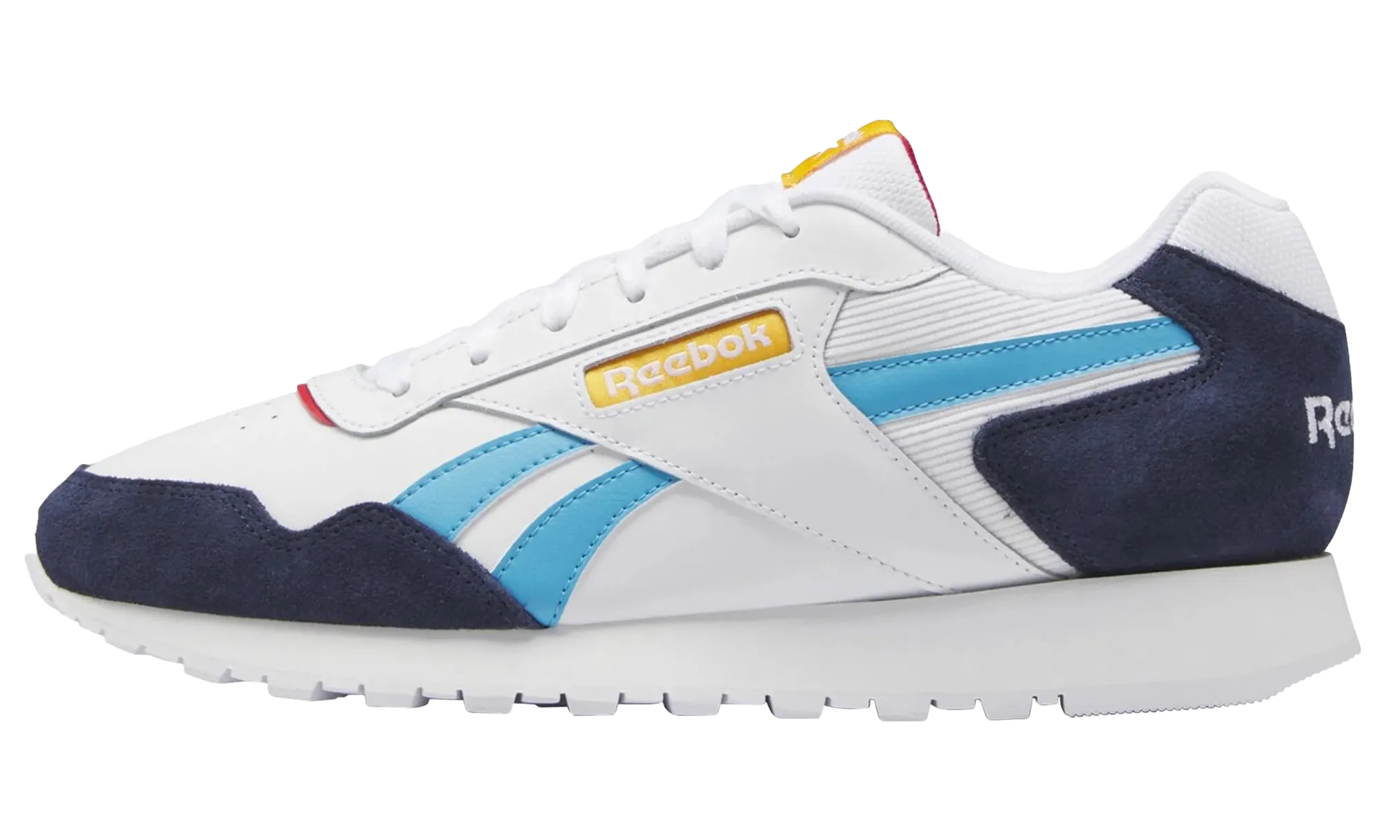 Glide "White/Blue/Light Blue" multi - density sole shoes smooth - surface running shoes