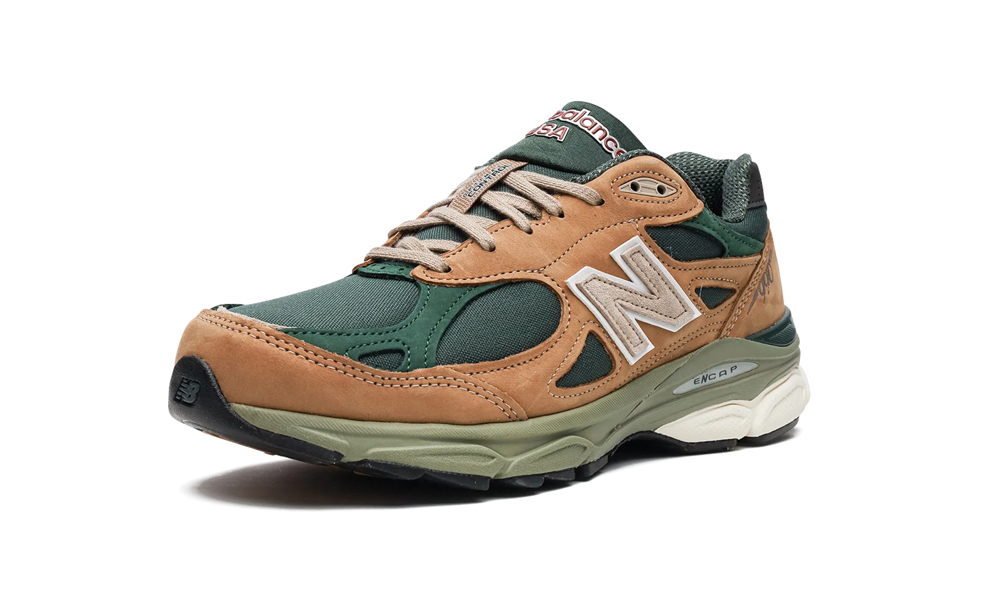 990v3 "Made in USA - Tan / Green" remarkable - running