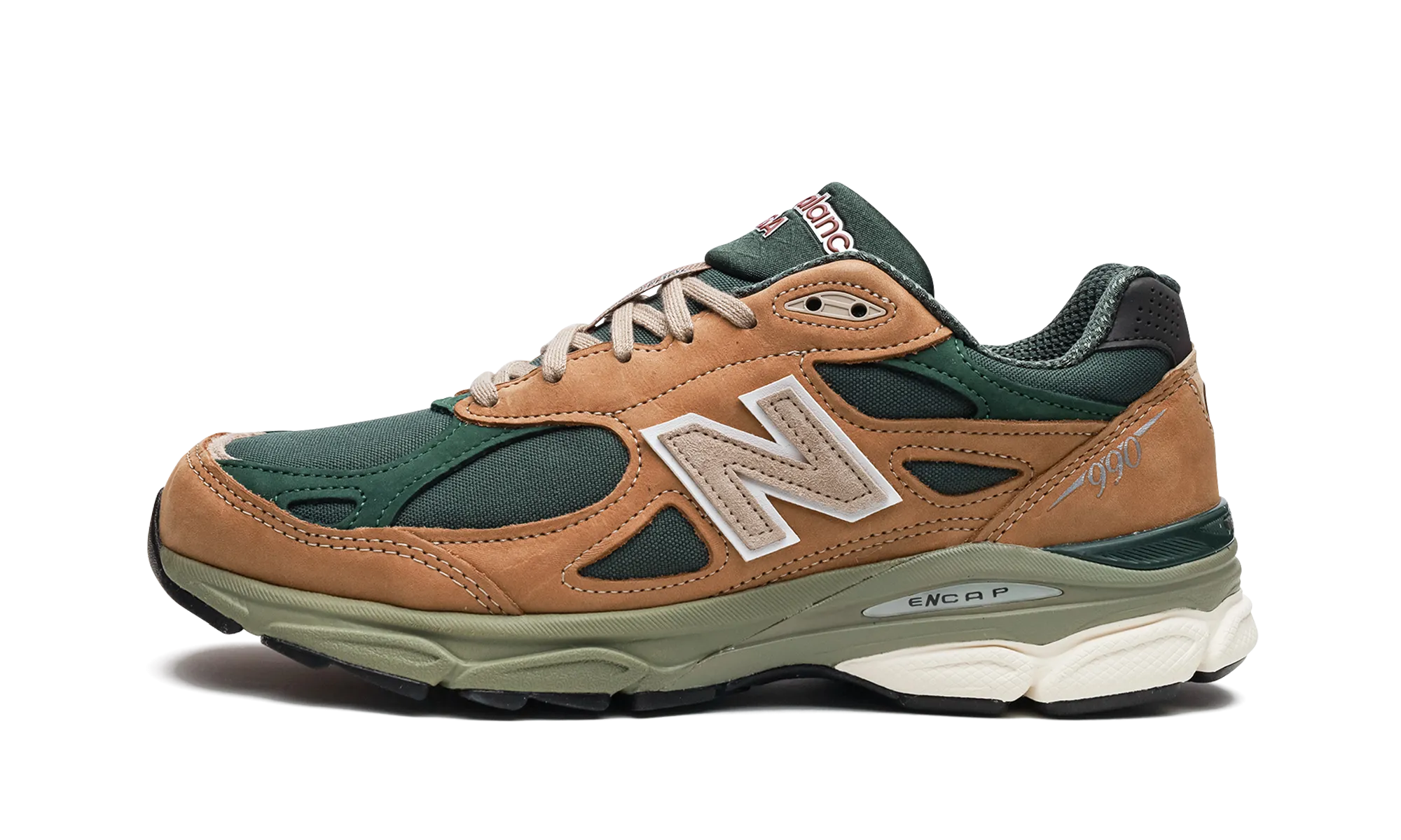 fat burning amateur runner shoes 990v3 "Made in USA - Tan / Green"