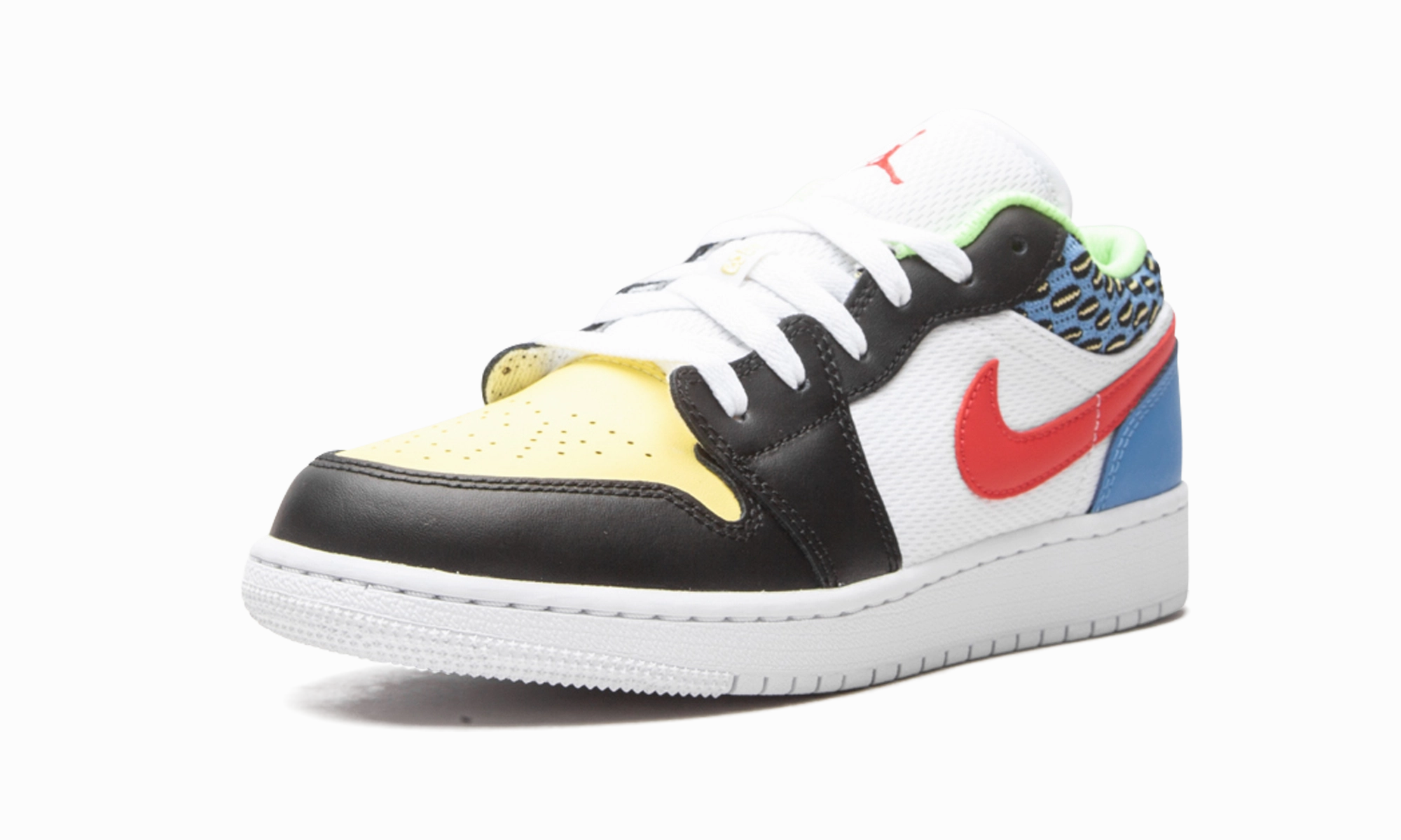 Energy Boost Air Jordan 1 Low GS "White Mesh / Multicolor"