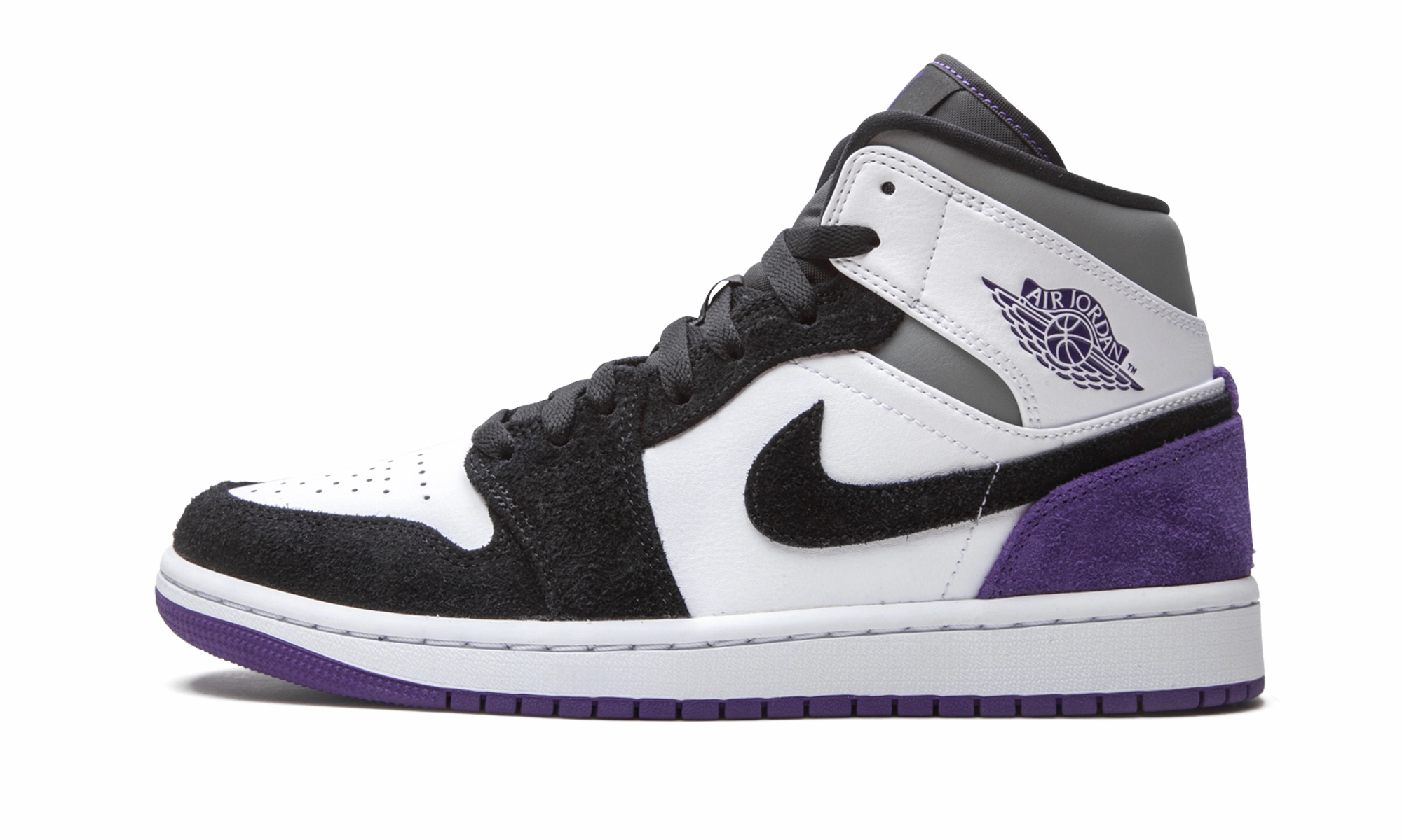 High Cushion Jumping Support Air Jordan 1 Mid SE "Court Purple Suede"