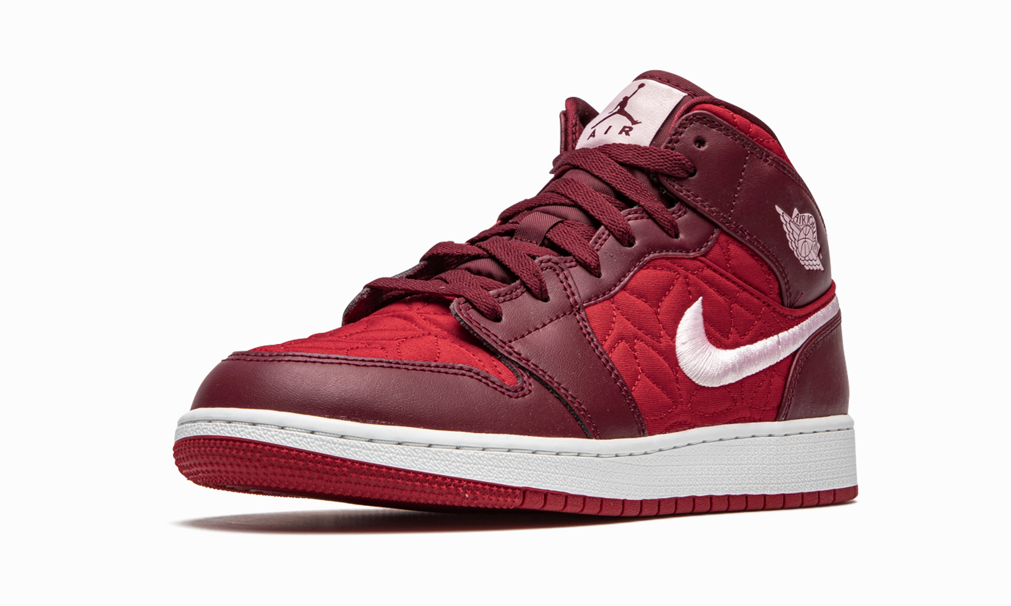 Modern Construction Air Jordan 1 Mid SE GS "Red Quilt"
