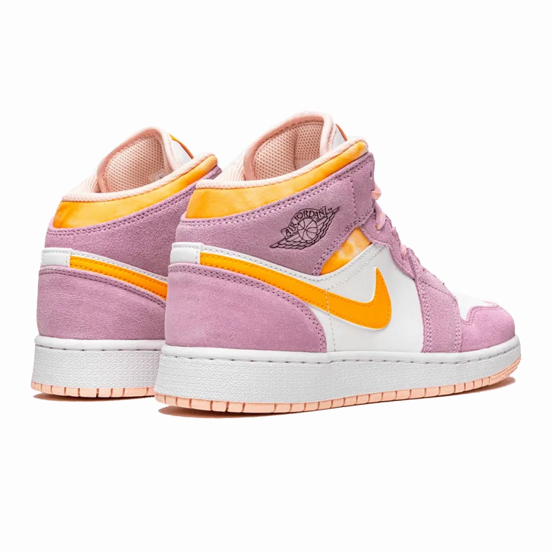 Sturdy Construction Smooth Fit Air Jordan 1 Mid GS Arctic Pink