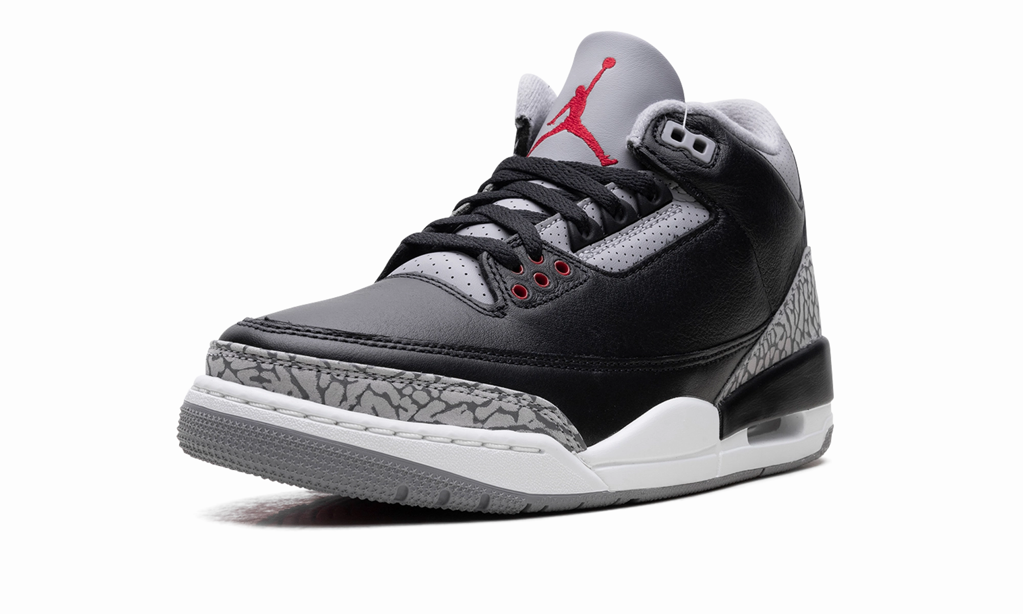 Air Jordan 3 "Black Cement" Arch support Soft Texture