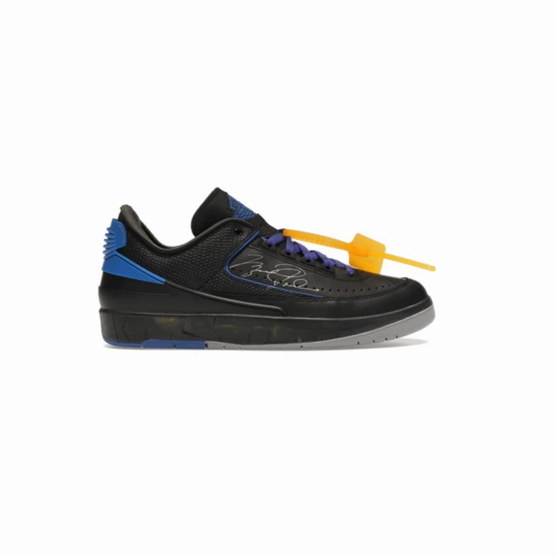 Glam silhouette Chic Wear Air Jordan 2 Retro Low SP Off-White Black Blue