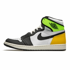 Hiking Shoes intermediates Jordan 1 Retro High White Black Volt University Gold