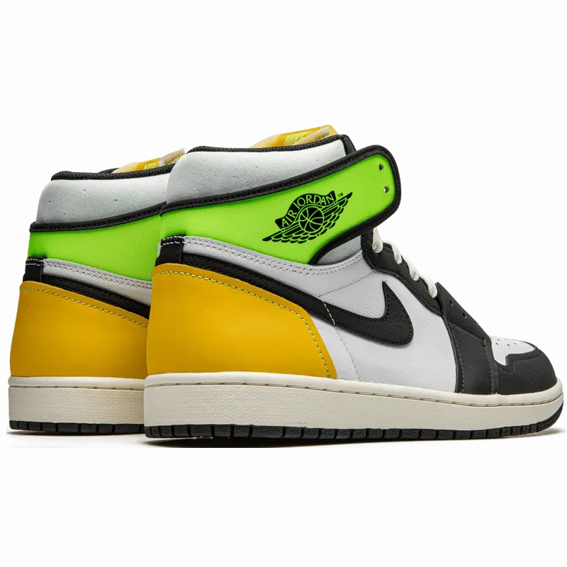 Mobility Boost walker shoes Jordan 1 Retro High White Black Volt University Gold