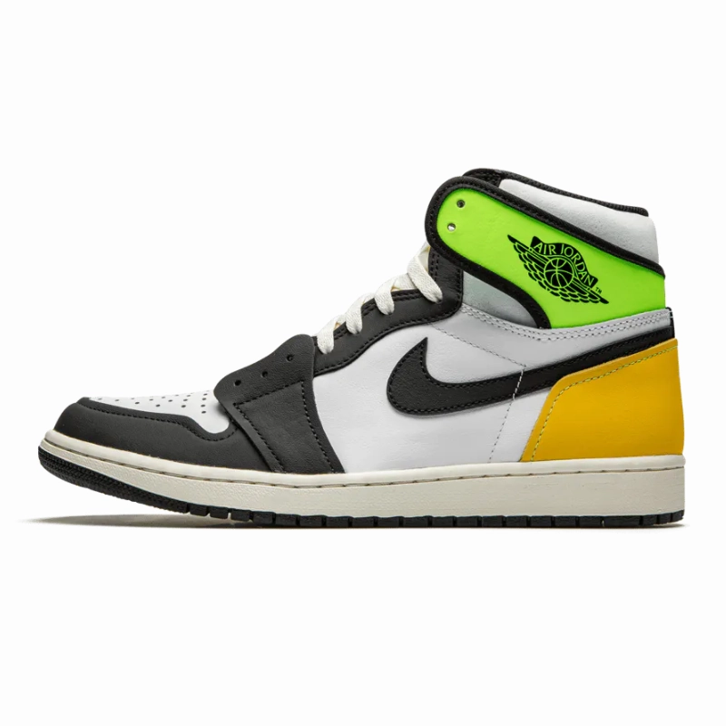 Jordan 1 Retro High White Black Volt University Gold City Routine