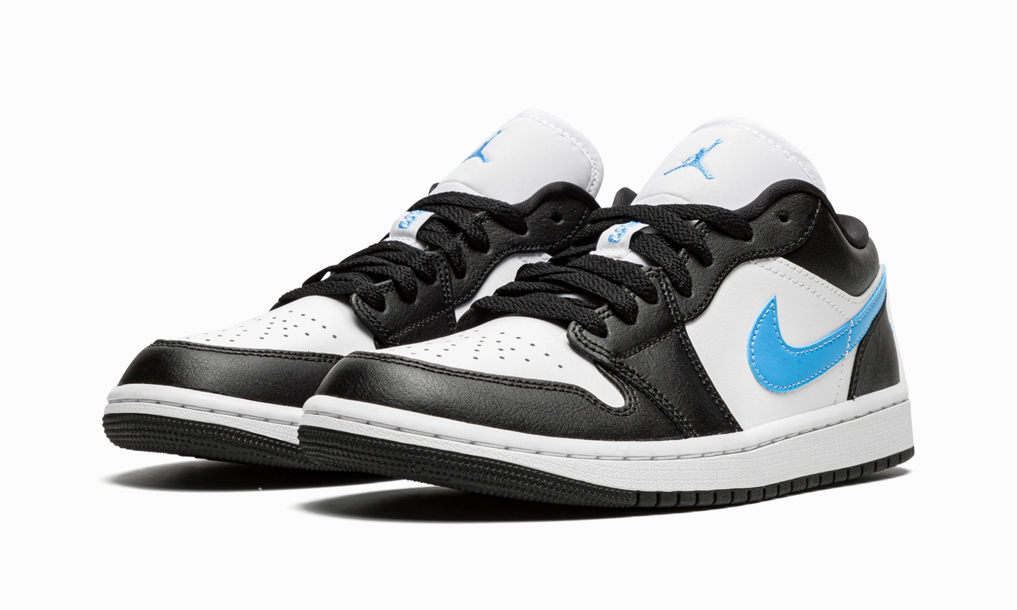 AIR JORDAN 1 LOW WMNS "Black / University Blue" Breathable flair