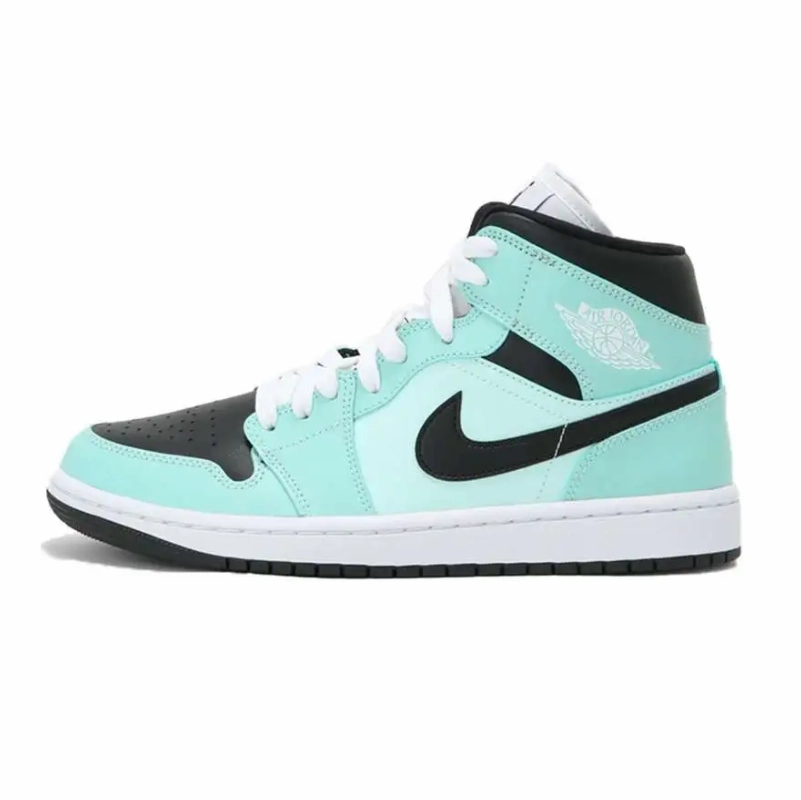 Air Jordan 1 Mid Aqua Blue Tint Full Coverage