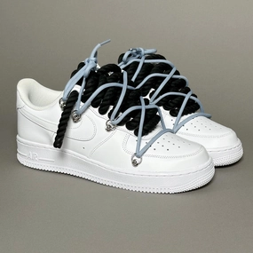 tennis - court running shoes Nike Air Force 1 Rope Laces??Triple Black