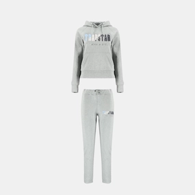 Trapstar Women's Chenille Decoded Tracksuit - Grey Ice Flavours Elastic Band
