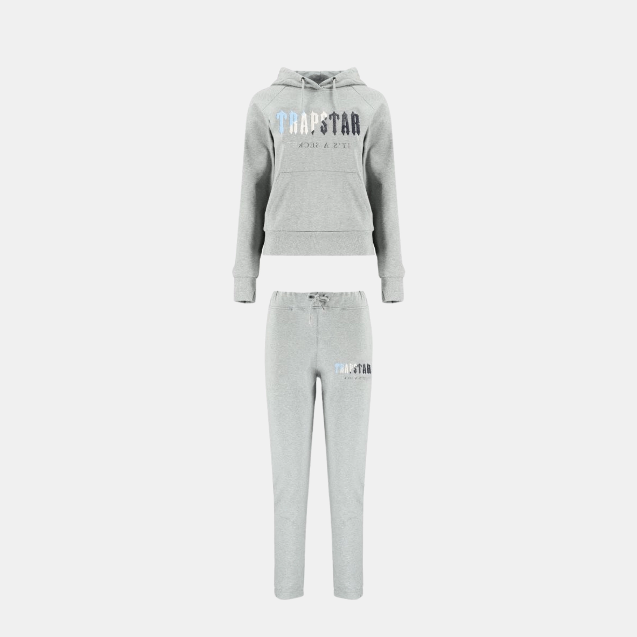 Trapstar Women's Chenille Decoded Tracksuit - Grey Ice Flavours Breathable touch Cloud Feel