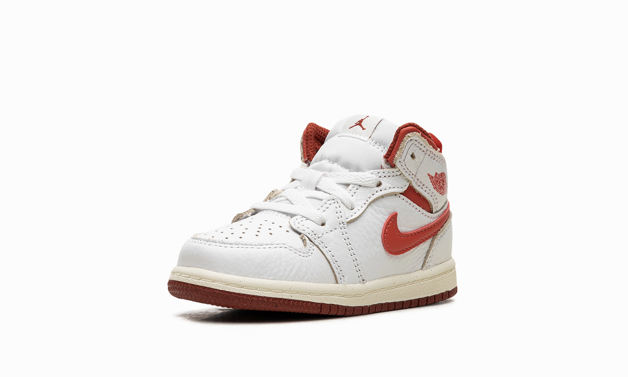 Air Jordan 1 Mid SE TD "White Dune Red" Durable Support