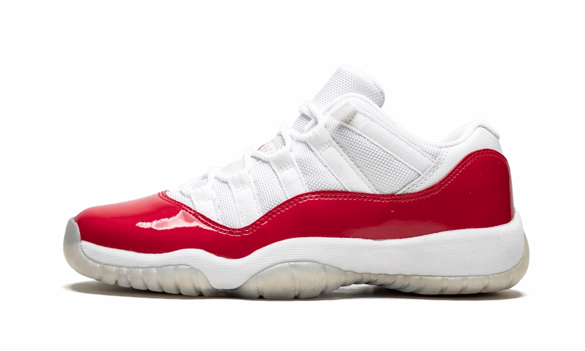 Air Jordan 11 Retro Low GS "Cherry" pom - pom - decorated running shoes slip - on style