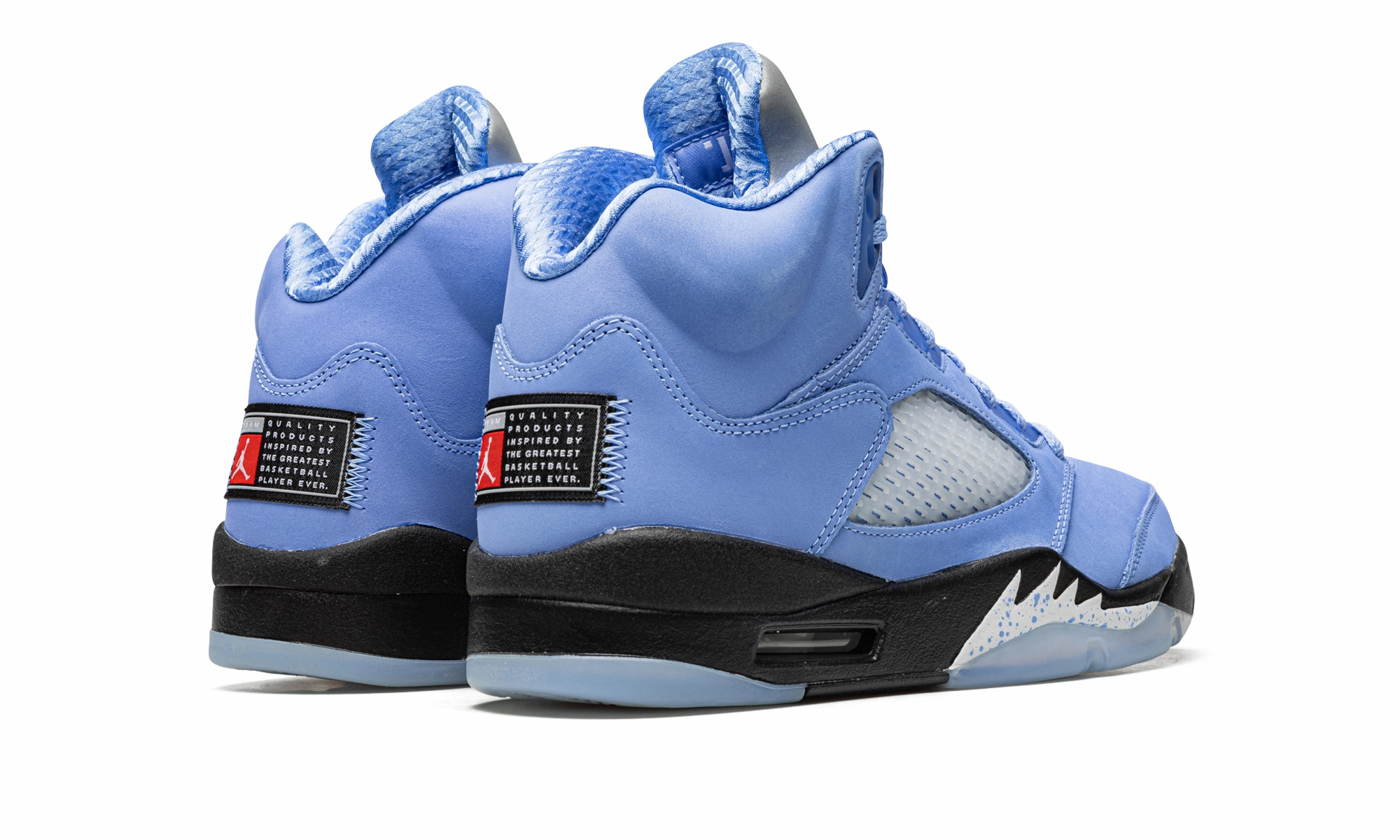 running on a wooden track shoes Air Jordan 5 Retro SE "UNC"