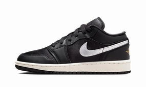 Air Jordan 1 Low SE PS "Black Metallic Gold" Step Ease Bold Look