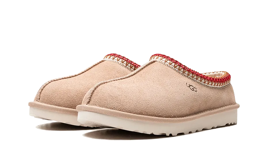 UGG Tasman Slipper Sand Dark Cherry Show Step Grip Firm