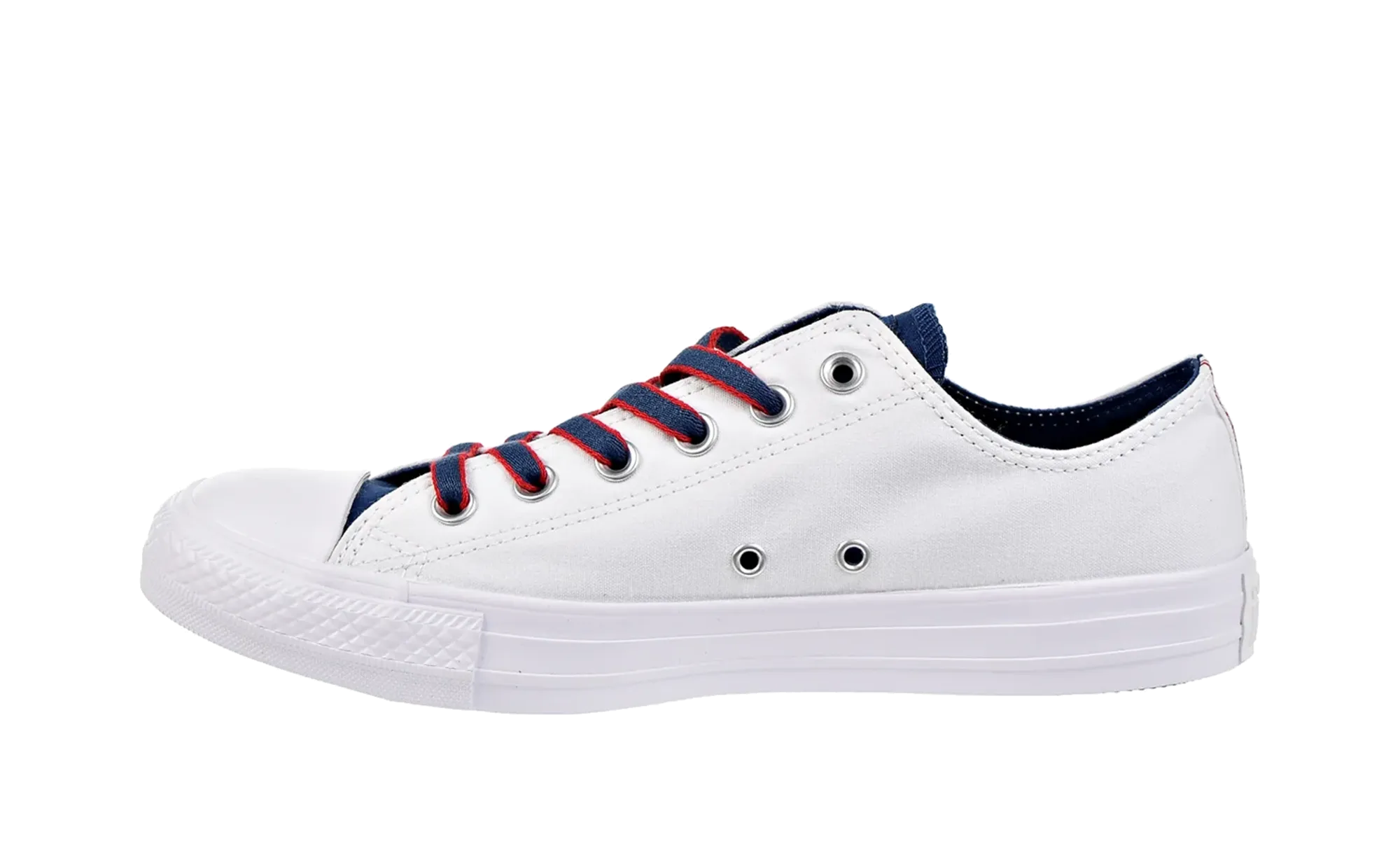 Timeless Edge Chuck Taylor All Star OX "White/Navy/Gym Red"