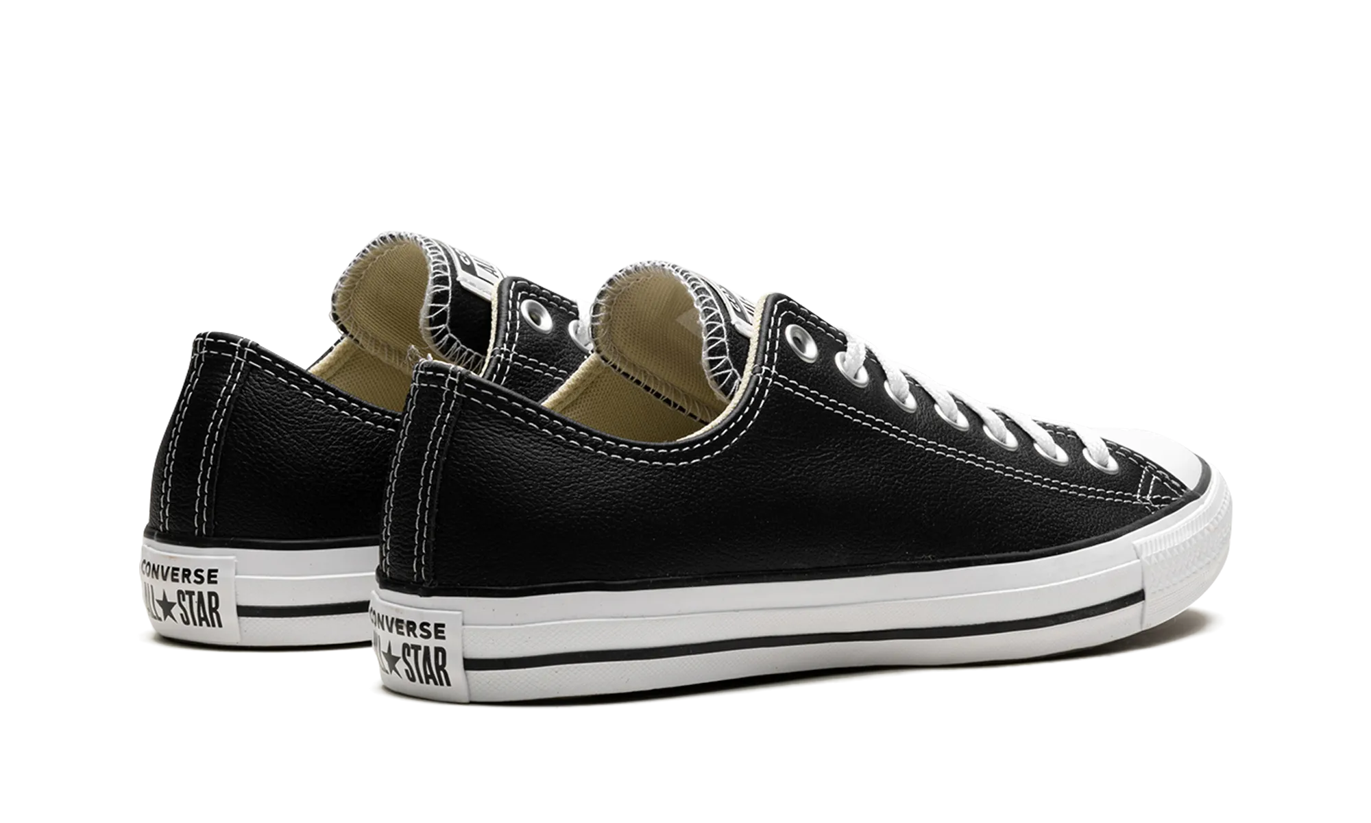 Faux Leather Grass Step Chuck Taylor Ox All Star "Black"