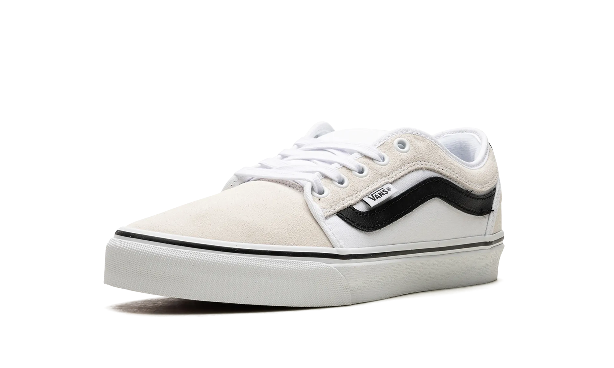Chukka Low Sidestripe "White/Black" Heel Safe