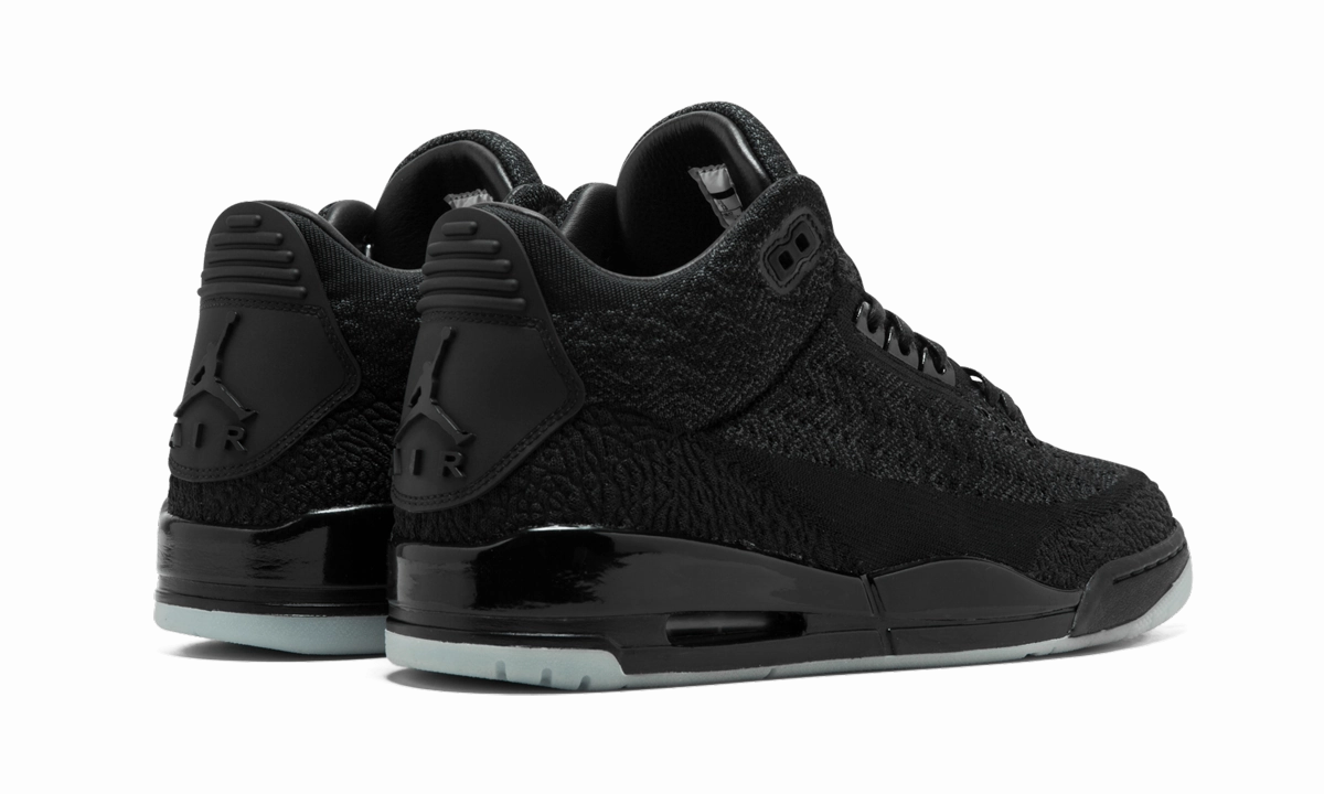 Foam Comfort Soft Leather Finish Air Jordan 3 Retro Flyknit "Black Cat"