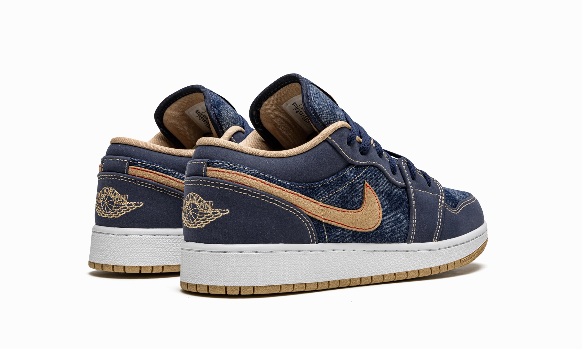 Metallic Trim Soft Step Air Jordan 1 Low SE GS "Denim"