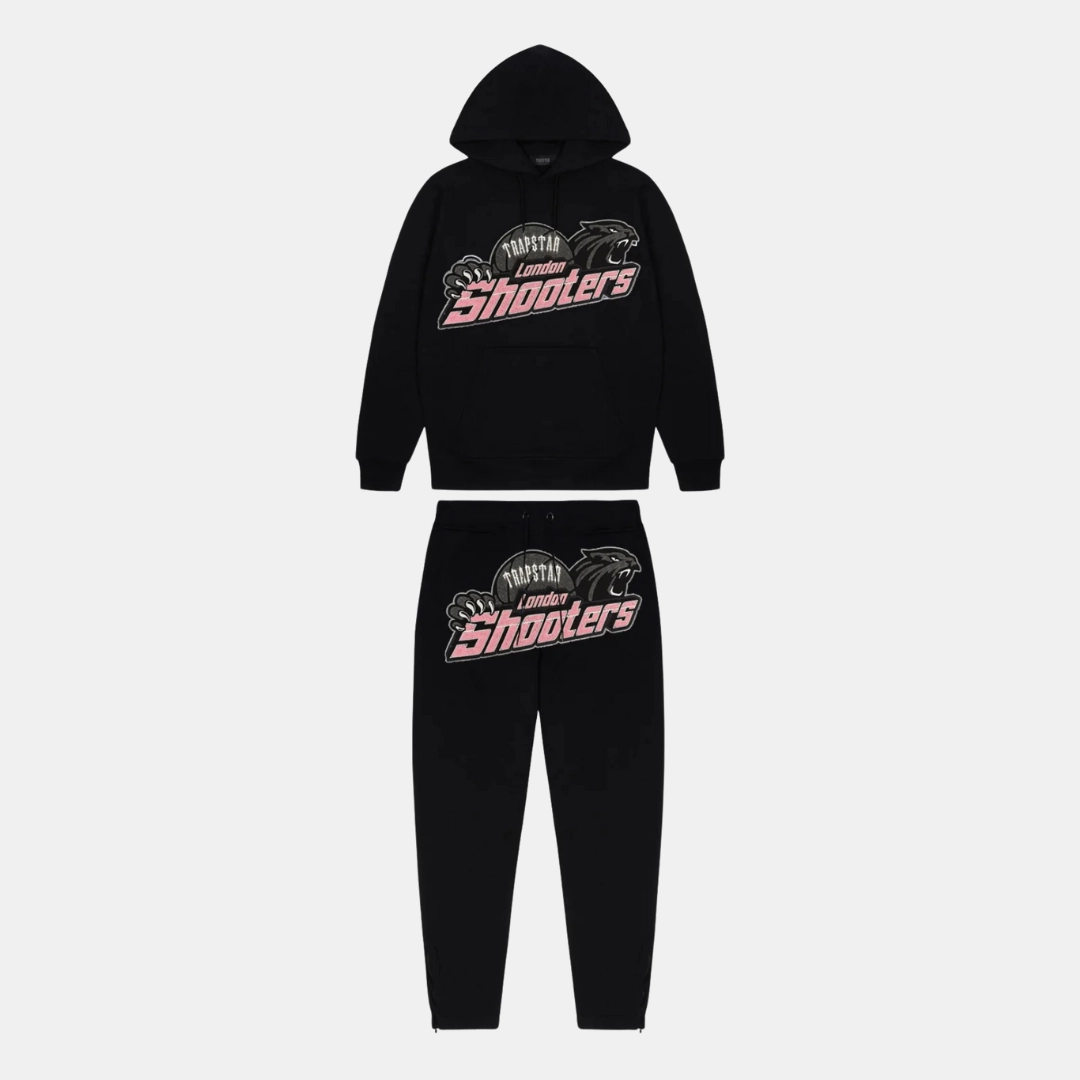 Classy silhouette Seamless performance Trapstar London Shooters Hooded Tracksuit - Black / Pink