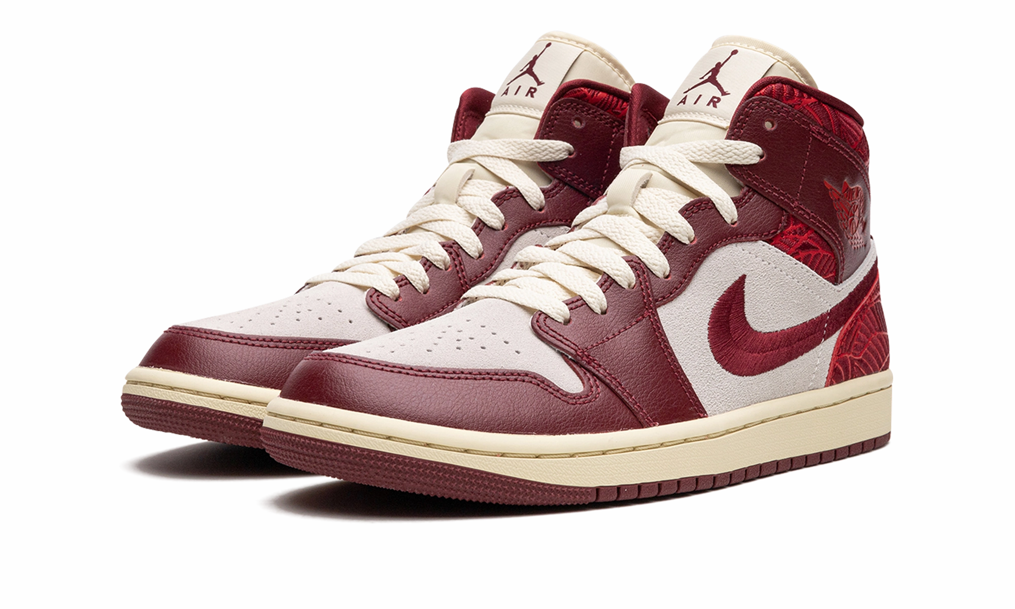 AIR JORDAN 1 MID WMNS "Tiki Leaf" Cool Fit Timeless arch