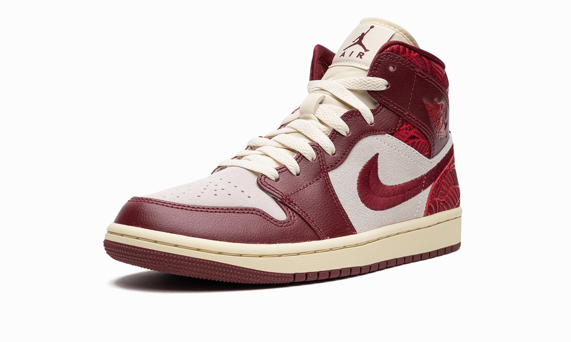 AIR JORDAN 1 MID WMNS "Tiki Leaf" Breathable Ease