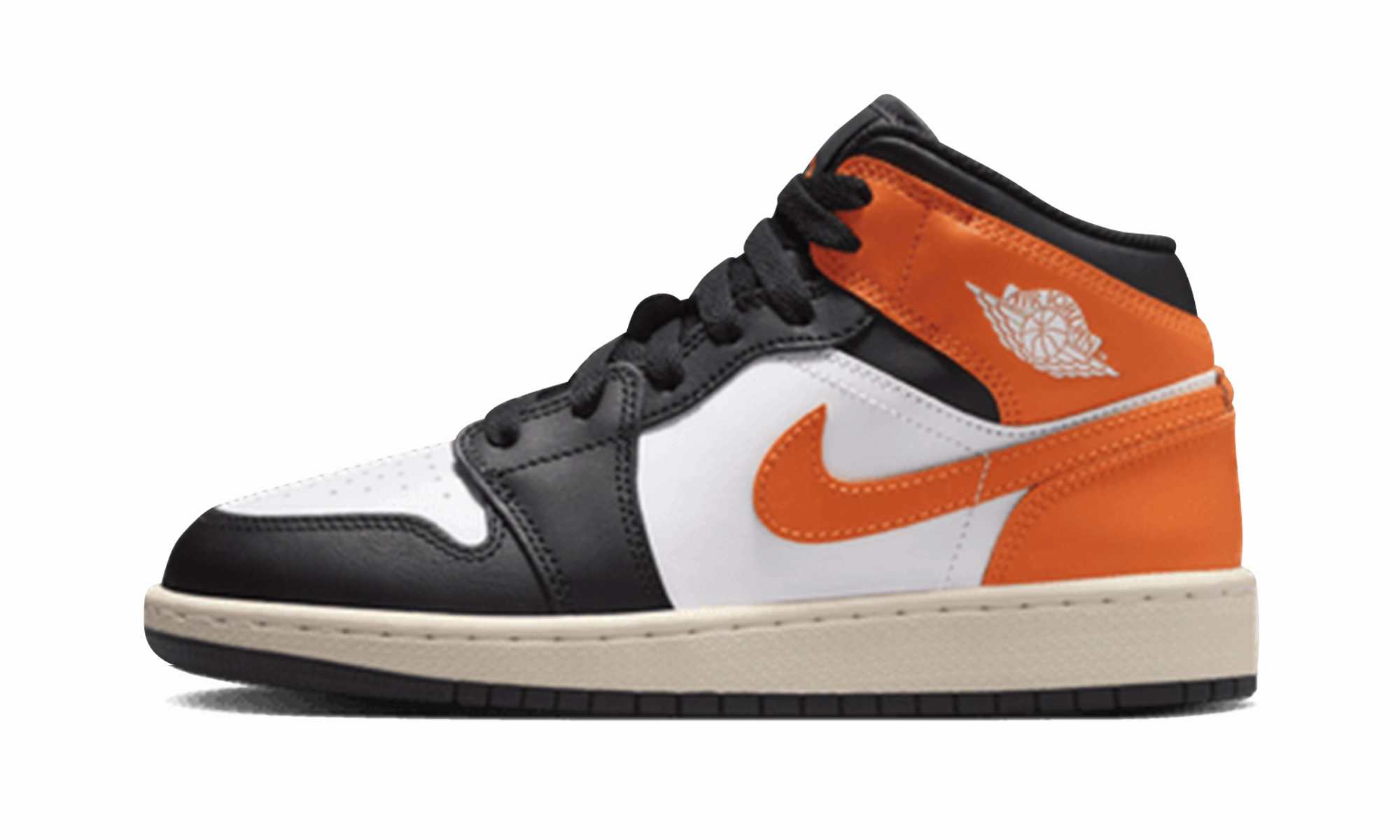 Air Jordan 1 Mid GS "Starfish Black Toe" Athletic Footwear Padded Tongue