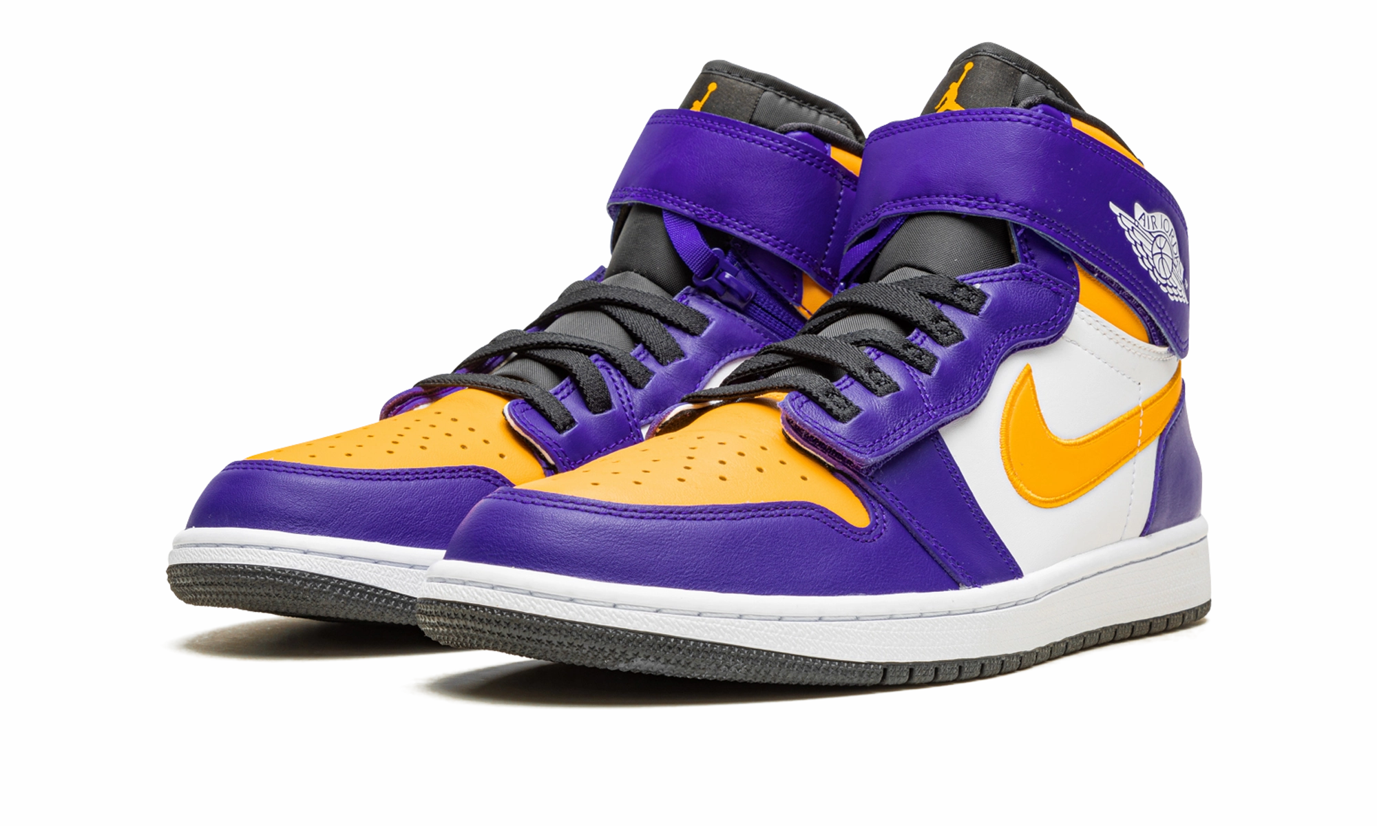 Quick Walk Stylish Pick Air Jordan 1 Hi Flyease "LAKERS"