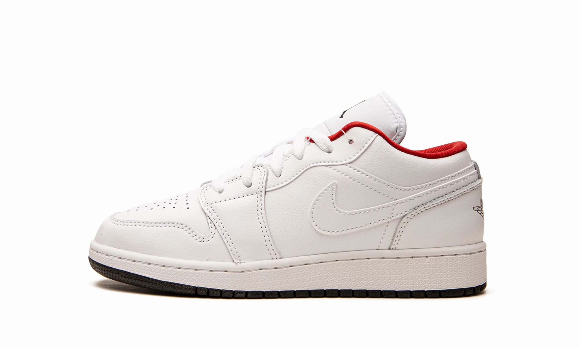 Air Jordan 1 Low GS "White / Red" Cushioned traction