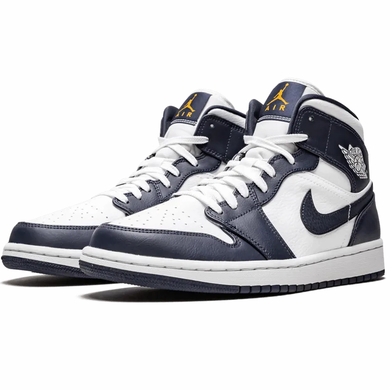 Air Jordan 1 Mid Obsidian White Metallic Gold anaerobic exercise shoe adequacy